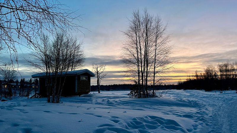 Paysage féerique de Laponie